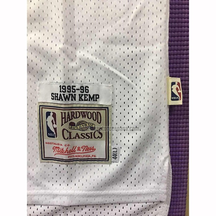Camiseta Seattle SuperSonics Shawn Kemp NO 40 Historic Retro Blanco